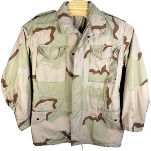 VINTAGE Isratex M-65 Field Jacket Men Small Regular Desert Camo Military Coat